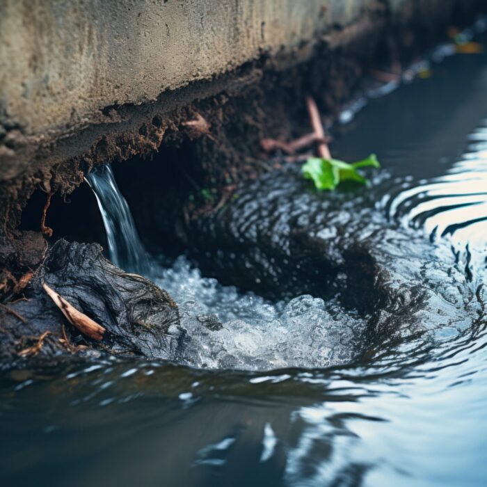 image of water running into a waterway